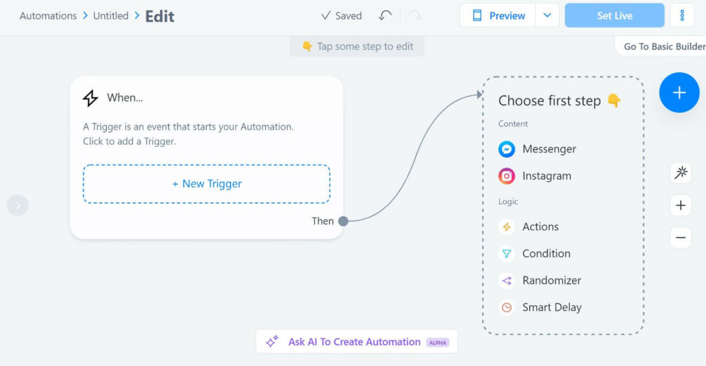 manychat workflow