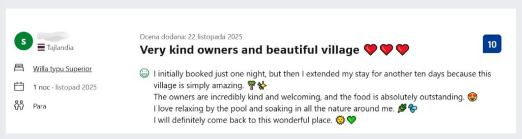 booking.com jak wygląda fałszywa opinia