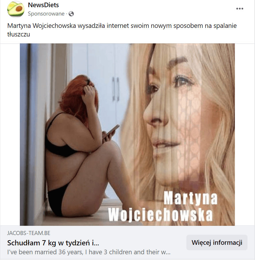 martyna wojciechowska fałszywa reklama
